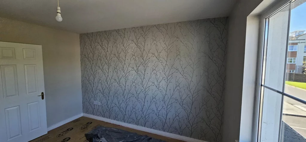 interior painting wallpaper bedroom youghal — image 02